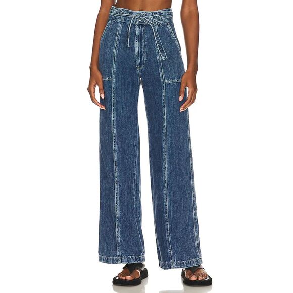 Hudson Tie Waist Wide Leg Trouser Jeans Size 24